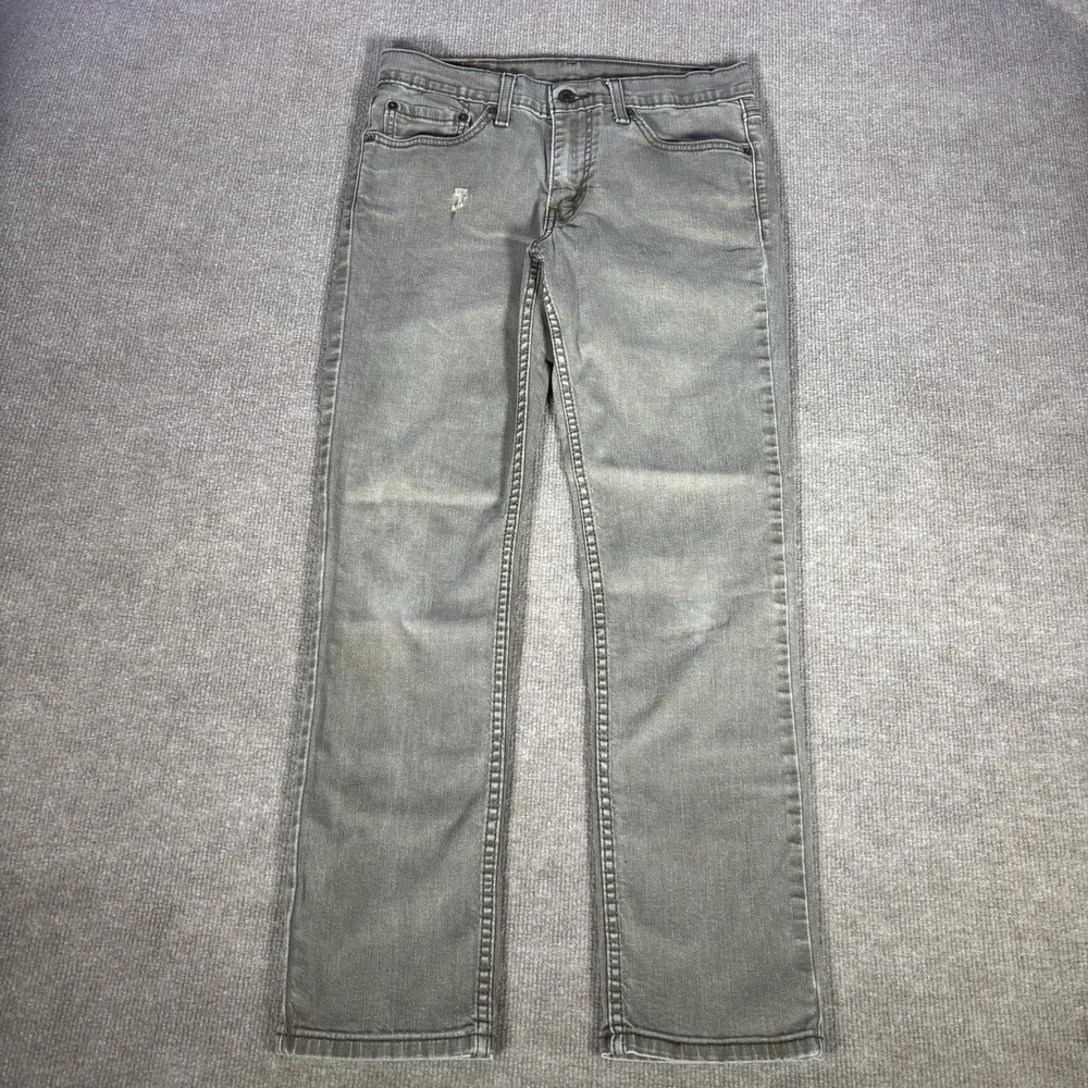Levis 511 Jeans Mens 30x28 (Tag31x30) Slim Fit‎ Straight Olive Green Denim